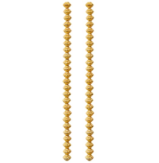 12 Pack: Gold Spot Rondelle Beads, 6mm by Bead Landing™